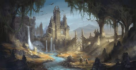 Forgotten Palace. | Fantasy art landscapes, Steampunk city, Fantasy castle