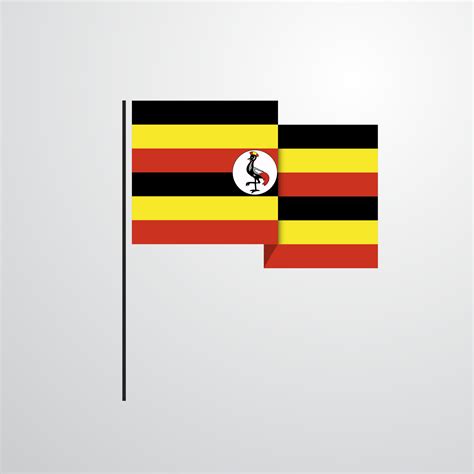 Uganda waving Flag design vector 14367264 Vector Art at Vecteezy