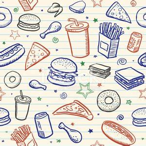 Seamless Junk Food Background Stock Vector | Royalty-Free | FreeImages