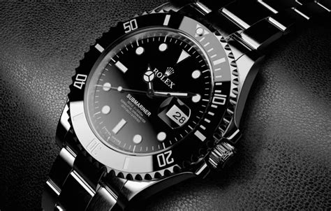 Wallpaper silver, black, watch, elegant, black leather, Titanium, Rolex images for desktop ...