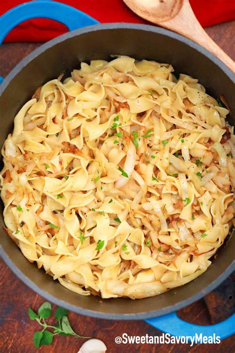 Fried Cabbage and Noodles Recipe - Haluski - Sweet and Savory Meals