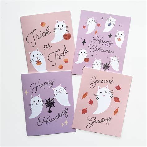 Halloween Card Set 4, Halloween Cards, Card Sets, Fall Greeting Cards ...