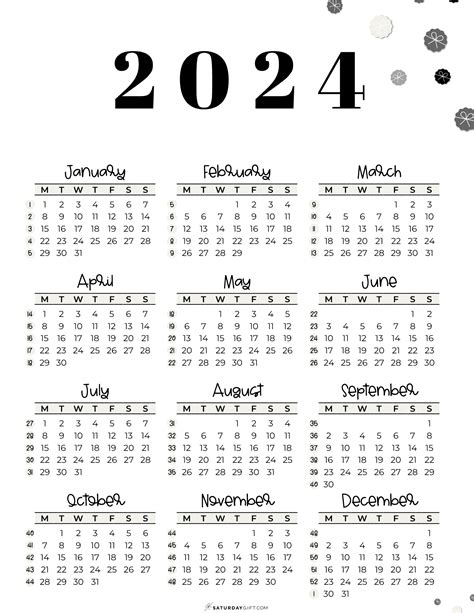 2024 Numbered Weeks Calendar Printable Coloring - Ferne Beatrisa