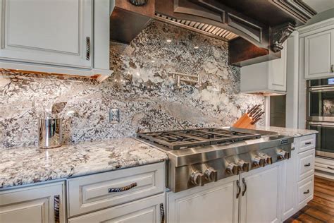 Granite Backsplash (full height) for a Superb Kitchen Architecture