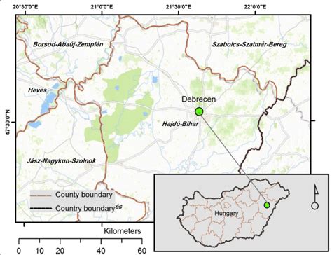 Location of Debrecen Region in Hungary | Download Scientific Diagram