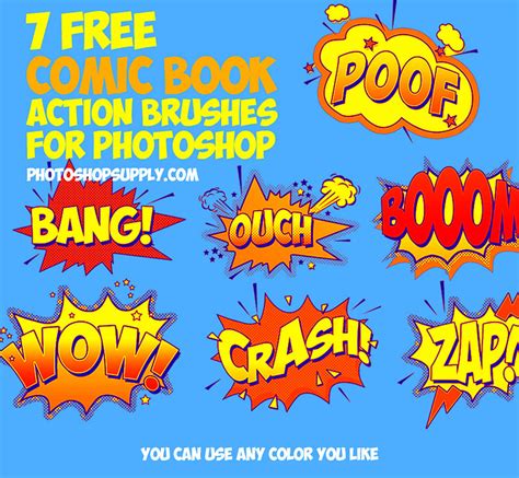 Comic Book Sound Effects Brushes for Photoshop - Photoshop Supply