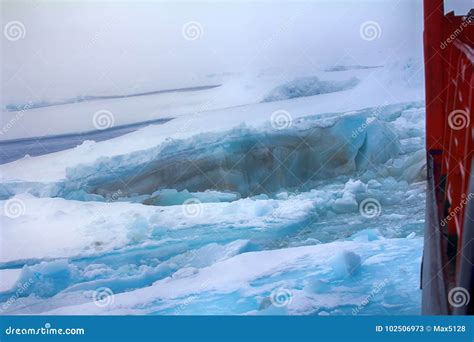 Ice at the North Pole, 2016. Stock Image - Image of cruise, mission ...