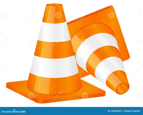 Traffic cones 2 stock vector. Illustration of vector - 16465022