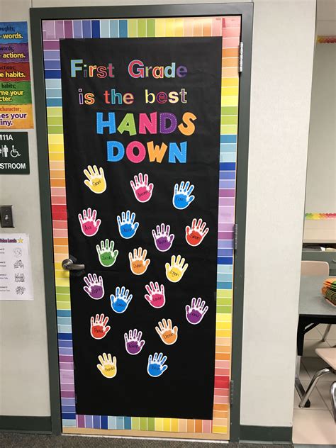 My door in my first grade classroom this year! 😍 in 2022 | Elementary classroom decor, Preschool ...