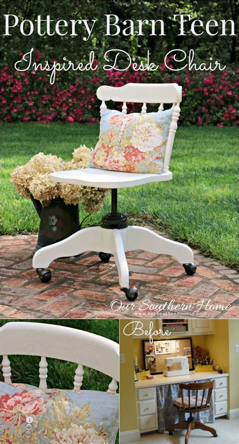 Pottery Barn Teen Inspired Desk Chair by Our Southern Home 12 Desk Chair Makeover, Furniture ...