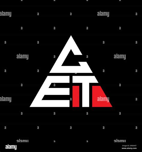 CET triangle letter logo design with triangle shape. CET triangle logo ...