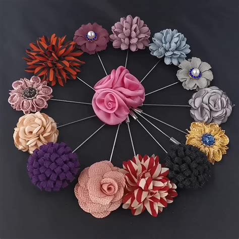 Stock Men's Newest Silk Brooch Pin Fabric Flower Pins For Clothes - Buy Fancy Brooch Pin,Silk ...