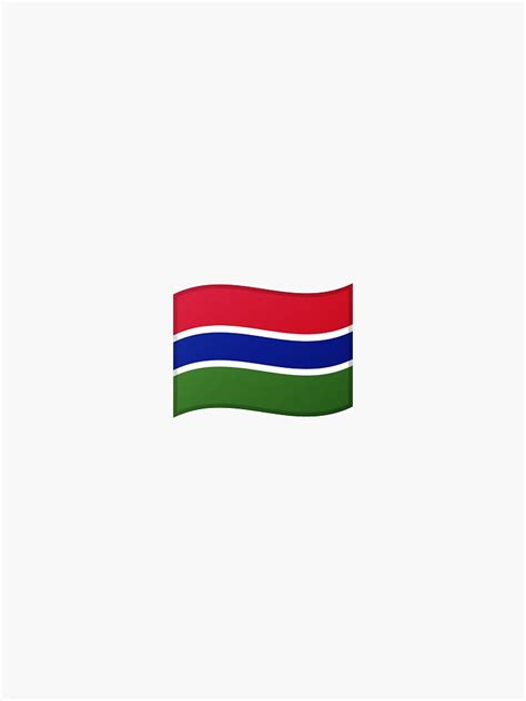 " Gambia Flag Emoji" Sticker for Sale by Stickypegatinas | Redbubble