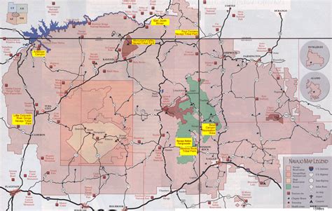 Navajo Nation Map | Navajo nation, Lake map, Parks and recreation