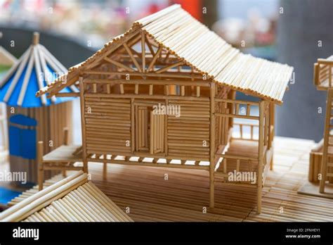 Handmade small houses built with bamboo sticks Stock Photo - Alamy