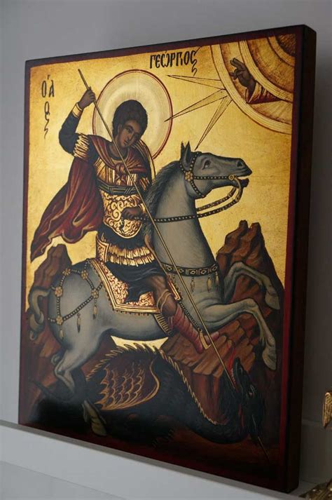 Saint George Icon Slaying the Dragon Orthodox Icon - BlessedMart