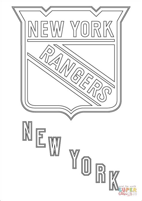 New York Rangers Logo coloring page | Free Printable Coloring Pages