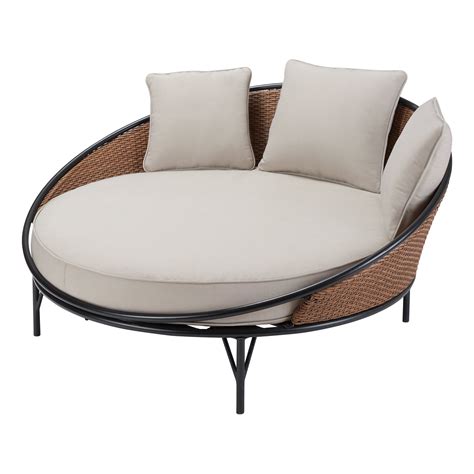 Mainstays Holcomb Outdoor Metal and Wicker Round Daybed - Walmart.com