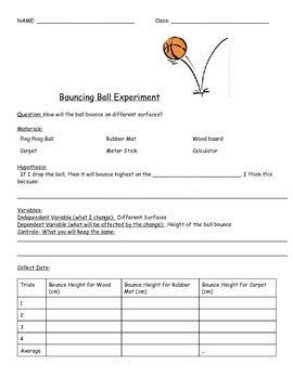 Scientific Method Practice- Bouncing Ball Experiment by LoveandLearning