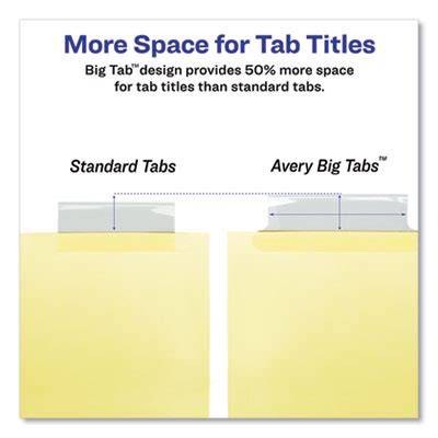 AVE-11112: Avery Insertable Big Tab Dividers, 8-Tab, Letter