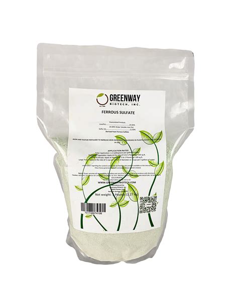 Ferrous Sulfate Fertilizer for Plants to Improve Iron Deficiency – Greenway Biotech, Inc.