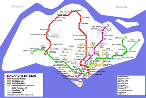 Singapore City Subway Map for Download | Metro in Singapore City - High-Resolution Map of ...