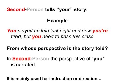 1st 3rd person narrative classslides