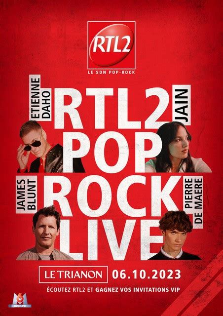 RTL2 organizes its POP-ROCK LIVE at the Trianon in Paris in October 2023 - Sortiraparis.com