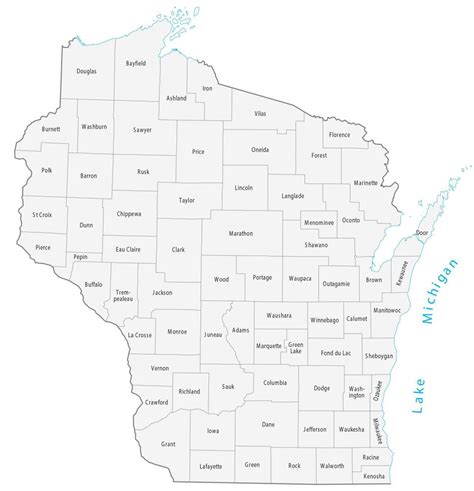 Wisconsin County Map - GIS Geography