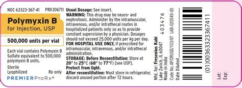 Polymyxin B Injection - FDA prescribing information, side effects and uses