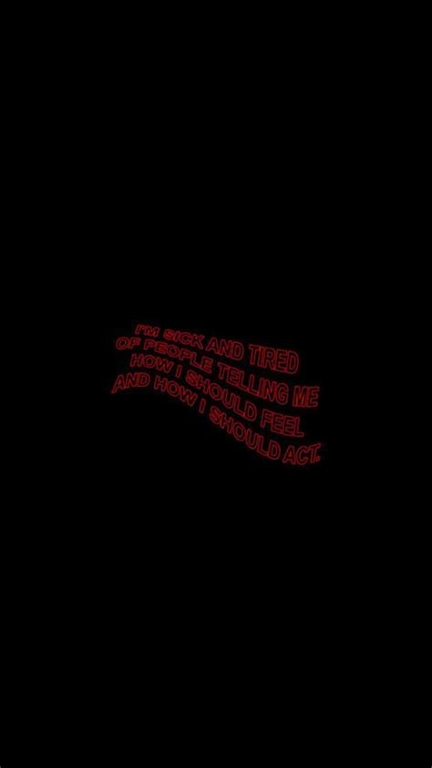 Download Black And Red Aesthetic Emotional Quote Illustration Wallpaper | Wallpapers.com