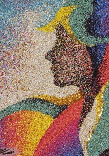 Colored sand painting by Ako Tsubaki ~ Art Craft Gift Ideas