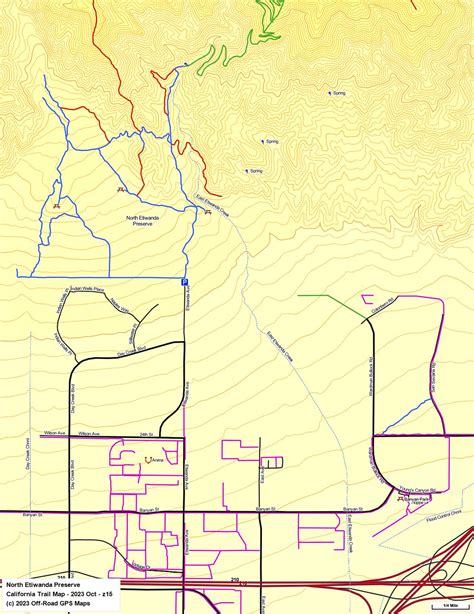 North Etiwanda Preserve - California Trail Map