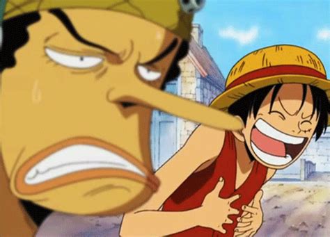 one piece has his tongue out as another looks on