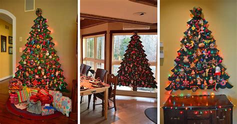 These Flat Wall Mounted Christmas Trees Will Save Tons Of Space In Smaller Homes