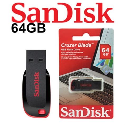 Sandisk USB Flashdisk 64GB Cruzer Blade CZ50 — Wana Satria – Servis ...