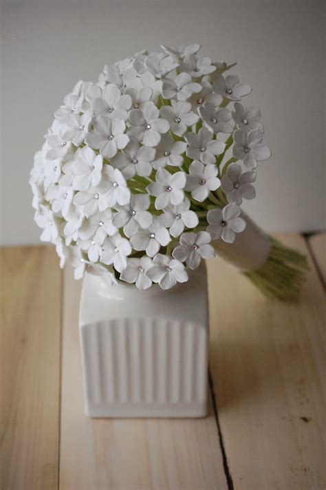 Stephanotis wedding bouquet for a bride in UK | Handmade PaPer FloweRs by Maria Noble