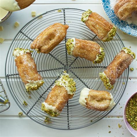 Fancy making Jane's pistachio and white chocolate churros? Here's the recipe from The Great ...