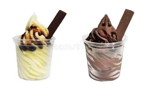 Soft Serve Ice Cream in a Cup with Topping Stock Photo - Image of macro ...