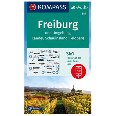 Kompass Freiburg und Umgebung, Kandel, Schauinsland - Hiking map | Buy online | Bergfreunde.eu