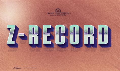 Retro Vintage Text Effect Photoshop Template by dkasparov on DeviantArt