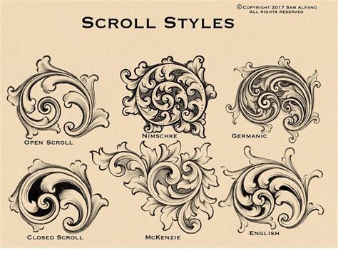 Scroll styles 【 Thanks for following! 】 . . #engraver #engraving # ...