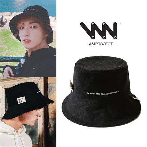 Black Reversible Bucket Hat BT21 Official BTS Merchandise by Line ...