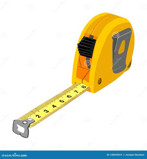 Yellow Measuring Tape Vector Isolated on White Background. Construction Tool Tape Measure Vector ...