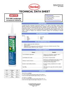 TECHNICAL DATA SHEET - Loctite Products / technical-data-sheet-loctite ...