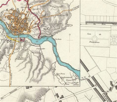 Porto map - Old map of Porto print - City map print - Plan of Porto ...