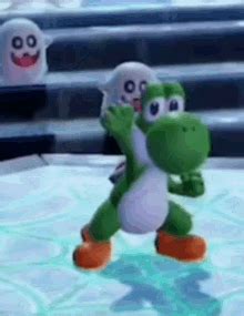 Yoshi Dance GIF - Yoshi Dance Mario Bros - Discover & Share GIFs