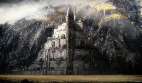 Ludovic Bourgeois - The Battle for Middle Earth Reforged Project / Minas Tirith Illustration