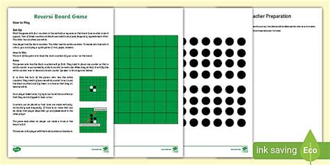 Reversi Board Game (teacher made) - Twinkl