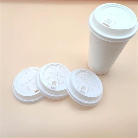 Biodegradable Cup Lids Cpla Disposable 80mm Plastic Coffee Cup Lids ...